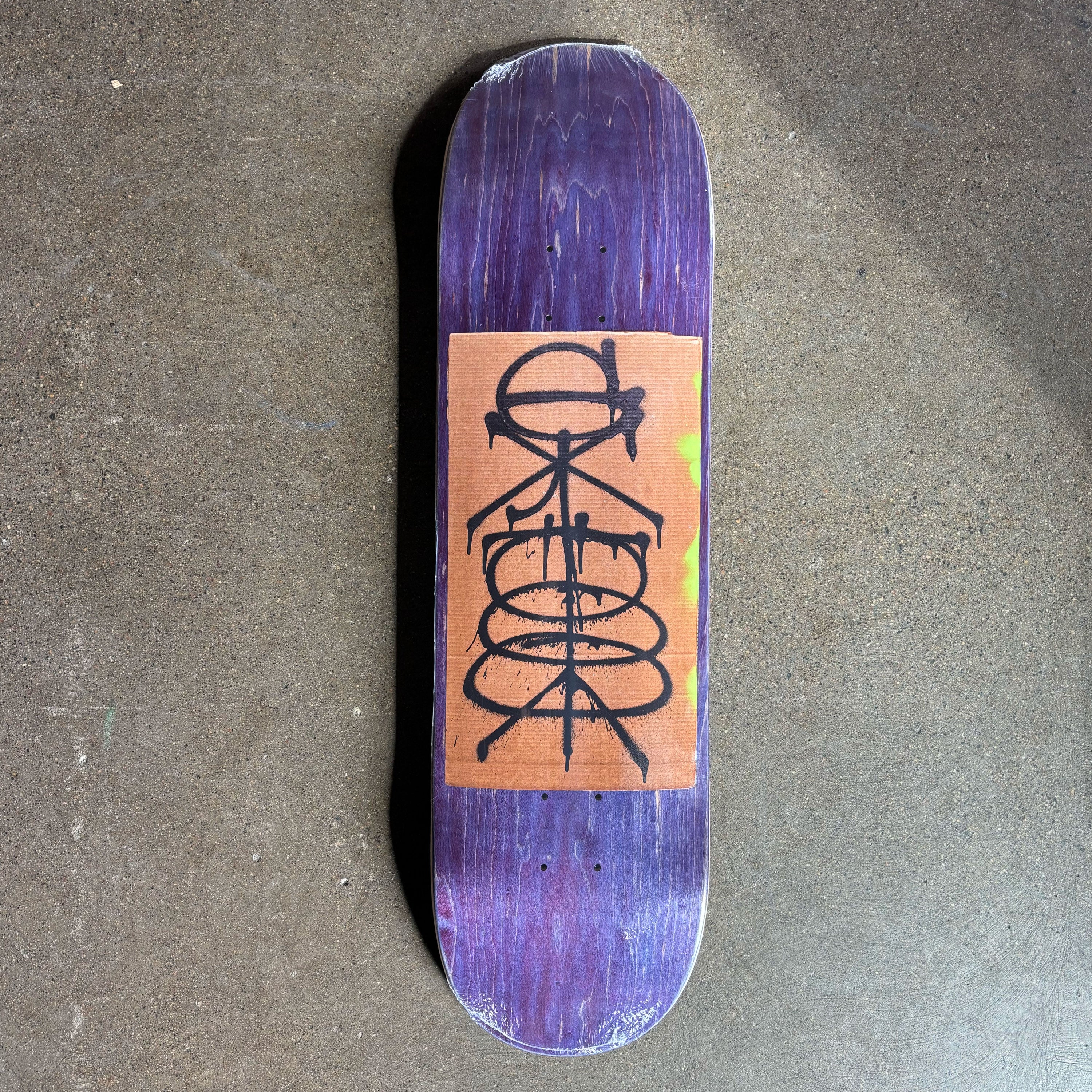 Full image of deck. GX sprayed on cardboard.